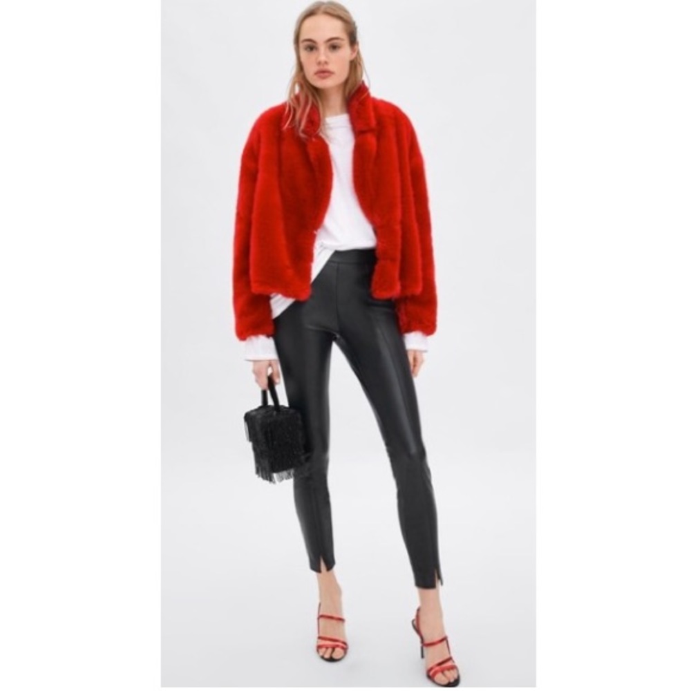 Sold. Zara Faux Leather Pants - Picture 1 of 7